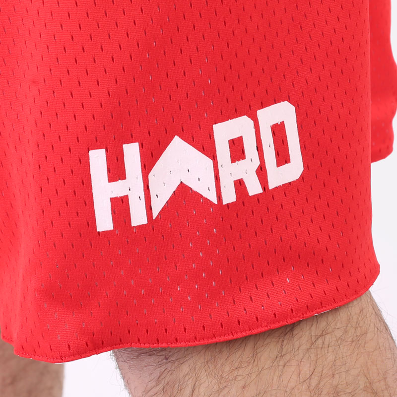 мужские красные шорты Hard HRD Shorts Hard red/white-602 - цена, описание, фото 6